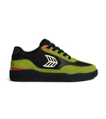 SKATEGOAT C25 PRO Lime Green Suede Black Mesh Ivory Logo Pink Sneaker