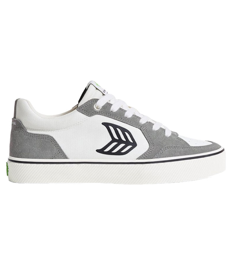 VALLELY PRO Off-White Cordura Charcoal Grey Suede Black Logo Sneaker