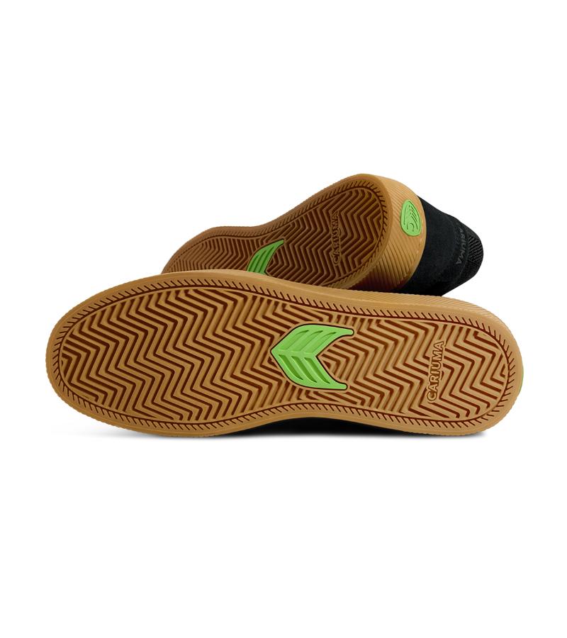 VALLELY PRO Gum Black Suede and Cordura Ash Grey Logo Sneaker