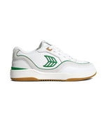 UBA Gum White Leather Green Logo Sneaker