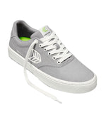 NAIOCA Light Grey Canvas Off-White Logo Sneaker