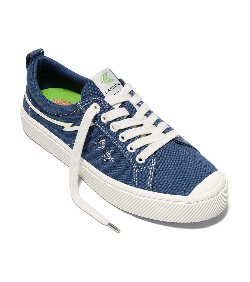 GERRY LOPEZ OCA Low Shadow Blue Canvas Sneaker