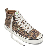 OCA High Stripe Leopard Print Suede Sneaker