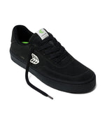 LUAN PRO All Black Suede Ivory Logo Sneaker
