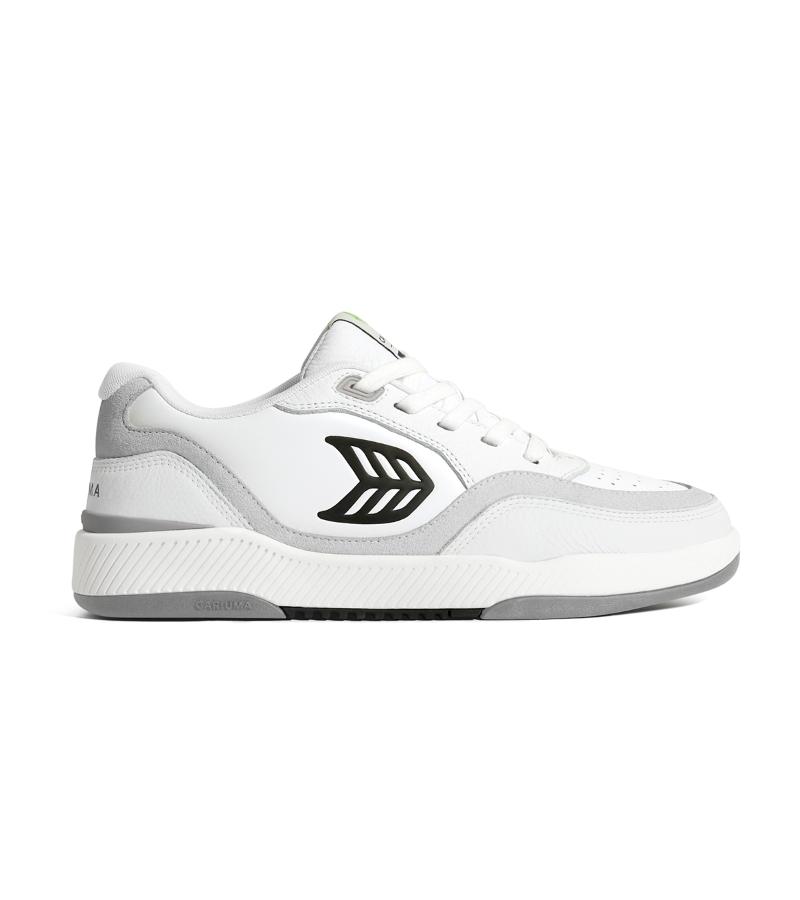 UBA White Leather Black Logo Sneaker