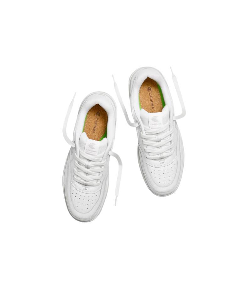 UBA White Leather Ice Logo Sneaker
