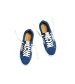 CATIBA PRO Low Mystery Blue Suede and Canvas Contrast Thread Ivory Logo Sneaker