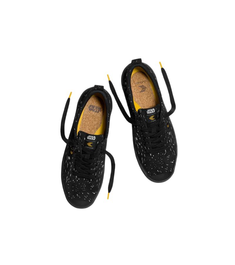 STAR WARS OCA Low Black Suede Light Speed Graphic Print Sneaker