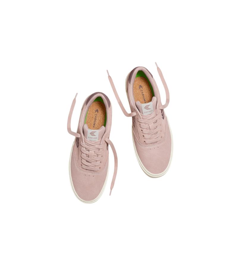 NAIOCA Rose Suede Twilight Mauve Logo Sneaker