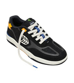 SKATEGOAT C25 PRO Black Suede and Mesh Ivory Logo Yellow Sneaker