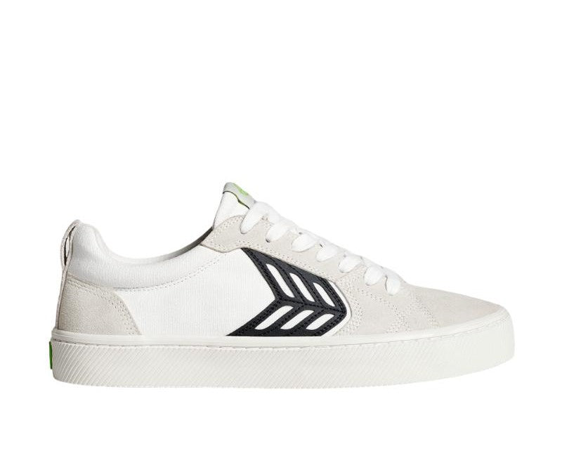 CATIBA PRO Low Off-White Canvas Vintage White Suede Black Logo Sneaker