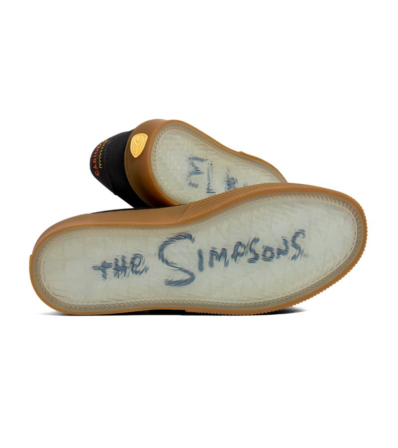 THE SIMPSONS NAIOCA Black Suede Bart Skateboard Sneaker