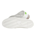 SALVAS White Premium Leather Vintage White Suede Black Logo Sneaker