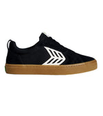 CATIBA PRO Low Gum Black Suede and Canvas Ivory Logo Sneaker