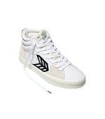 CATIBA PRO High White Premium Leather Vintage White Suede Sneaker