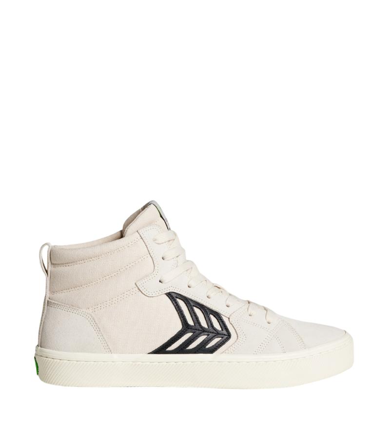 CATIBA PRO High Off-White Canvas Vintage White Suede Black Logo Sneaker