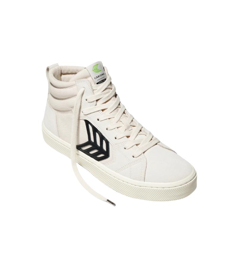 CATIBA PRO High Off-White Canvas Vintage White Suede Black Logo Sneaker