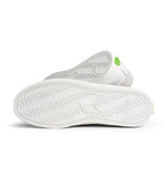 SALVAS White Premium Leather Vintage White Suede Ice Logo Sneaker