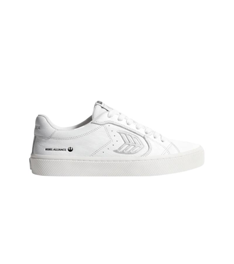 STAR WARS SALVAS White Premium Leather Princess Leia Silver Logo Sneaker