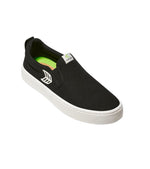 SLIP-ON Black Canvas Off-White Logo Sneaker