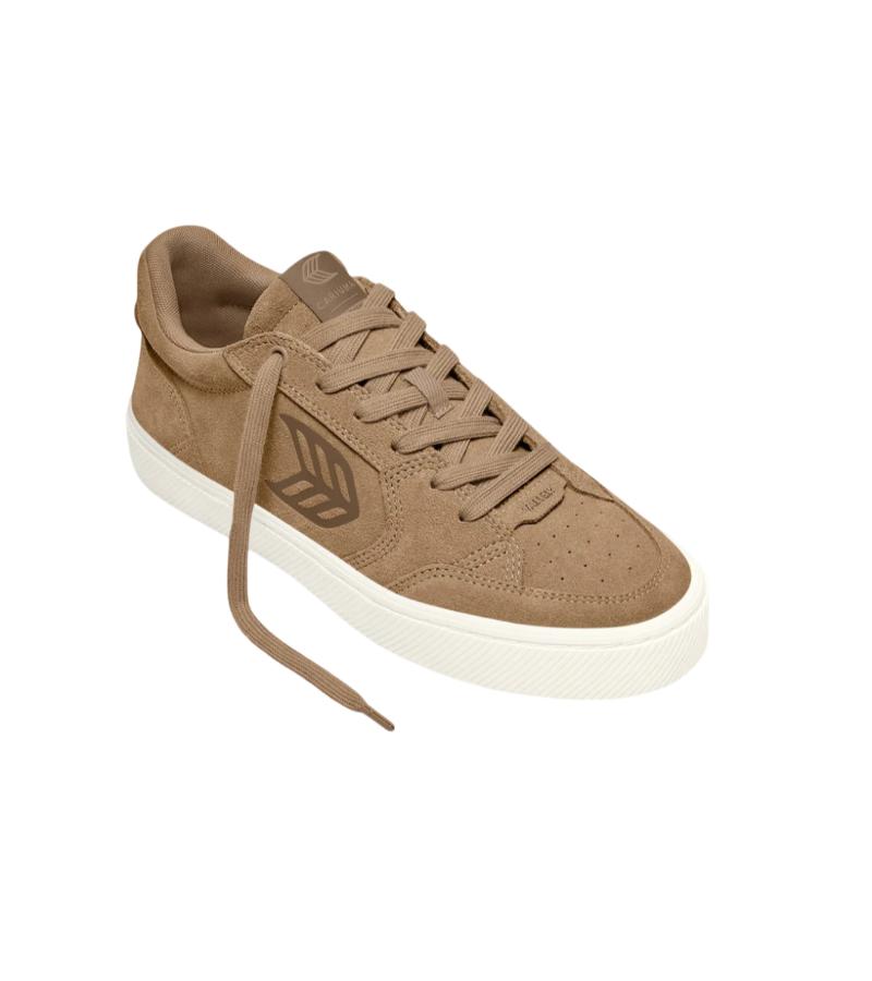 VALLELY Nut Suede Malt Ball Logo Sneaker