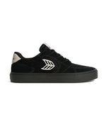 T20 PRO All Black Suede and Mesh Ivory Logo Sneaker