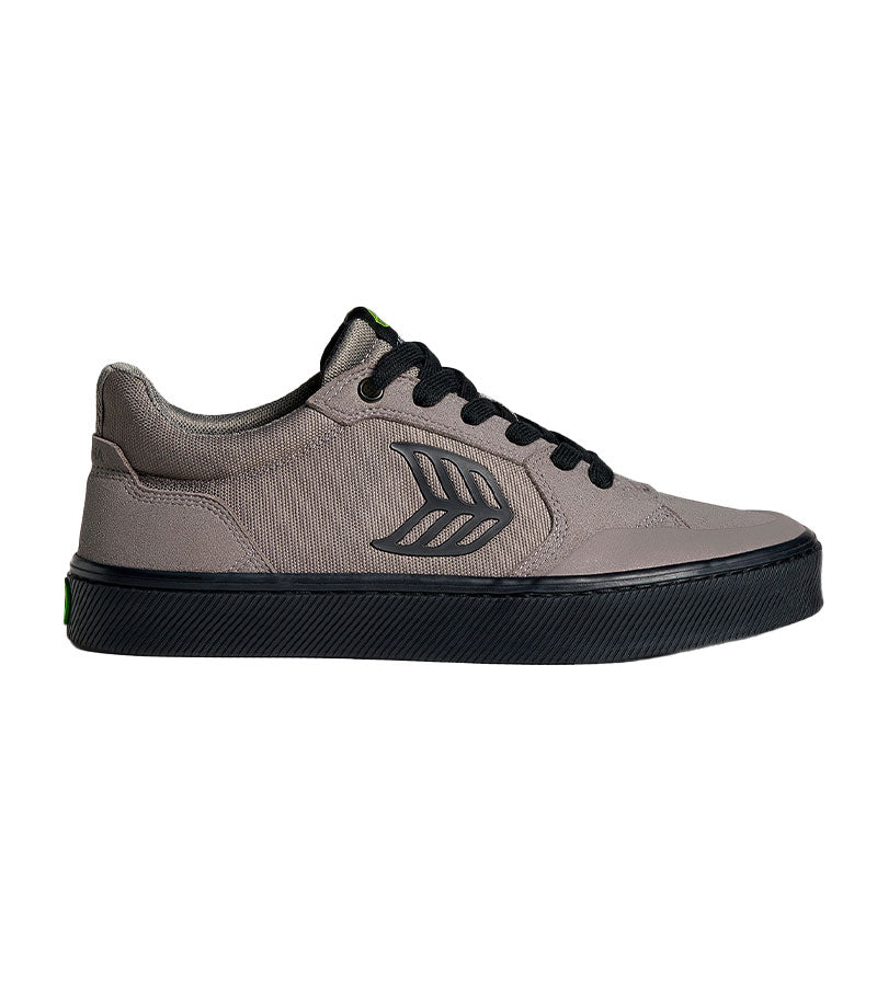 VALLELY PRO Charcoal Grey Suede and Cordura Black Logo Sneaker
