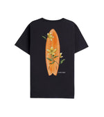 T-Shirt Black Floral Surfboard