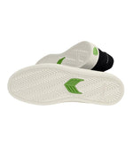 VALLELY Black Suede Steel Grey Logo Sneaker