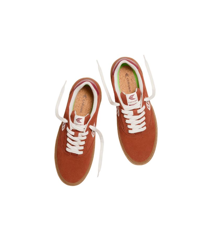 NAIOCA Gum Picante Suede Off-White Logo Ruby Wine Sneaker