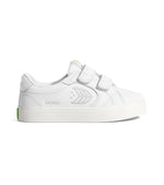 SALVAS White Premium Leather Ice Logo Sneaker Kids