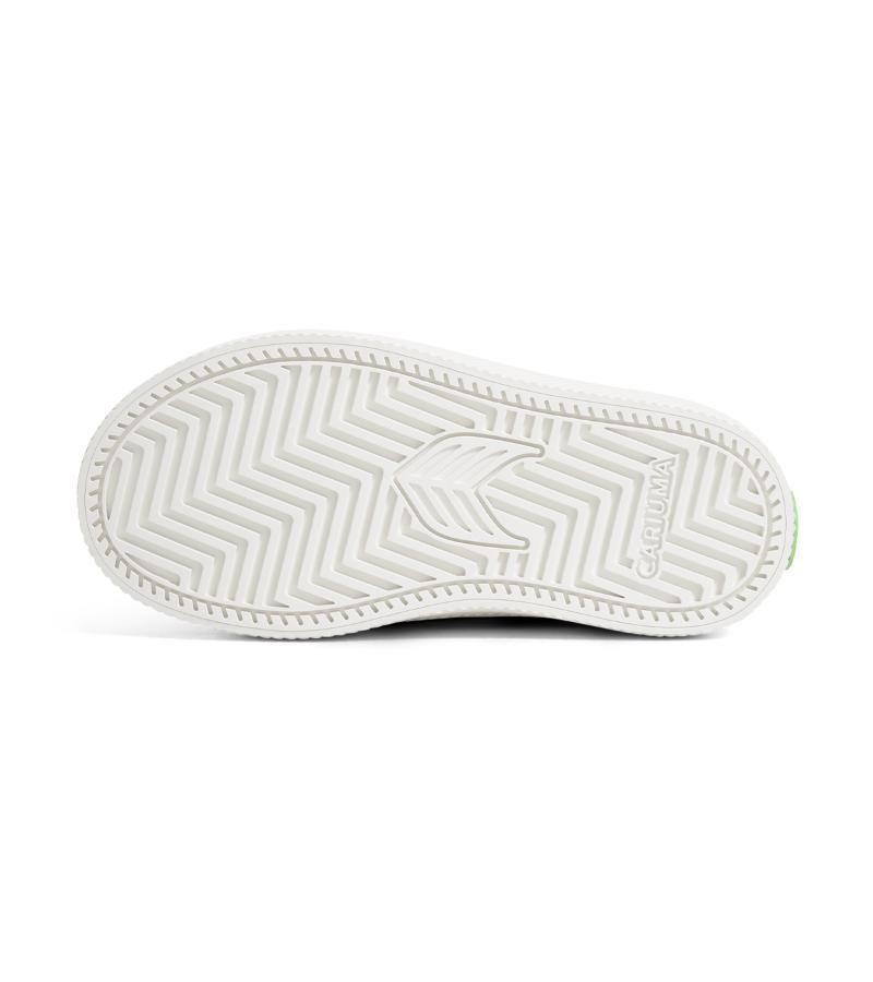 SALVAS White Premium Leather Black Logo Sneaker Kids