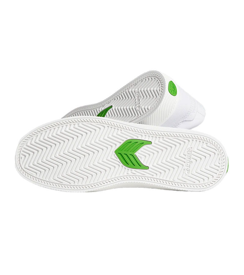 VALLELY White Leather Ice Logo Sneaker