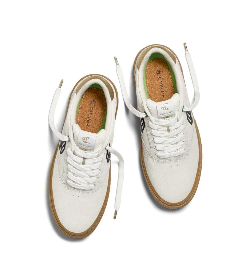 NAIOCA PRO Gustavo 2024 Gum Smoke White Suede Estate Blue Logo Gold Accents Sneaker