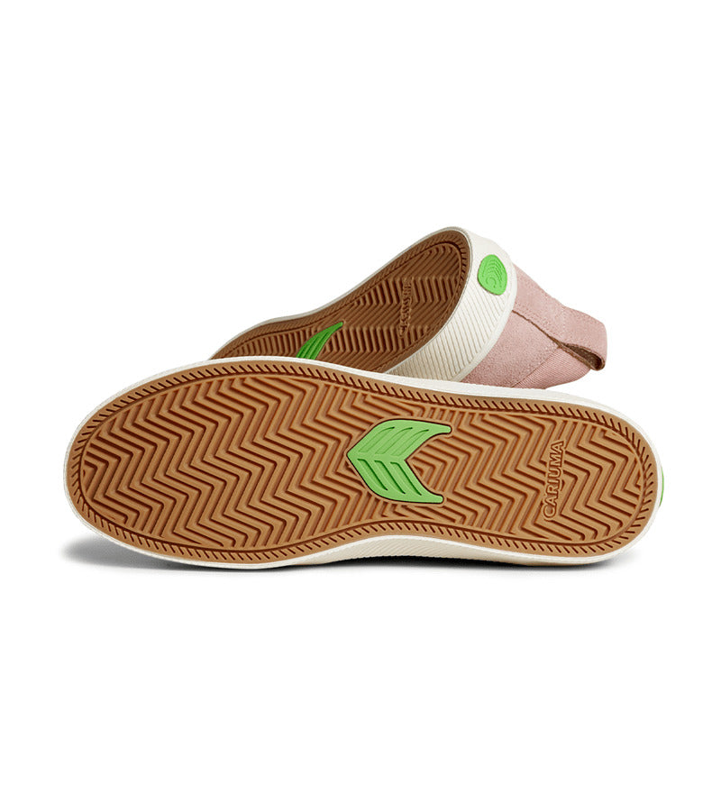 CATIBA PRO Low Rose Suede and Canvas Ivory Logo Sneaker