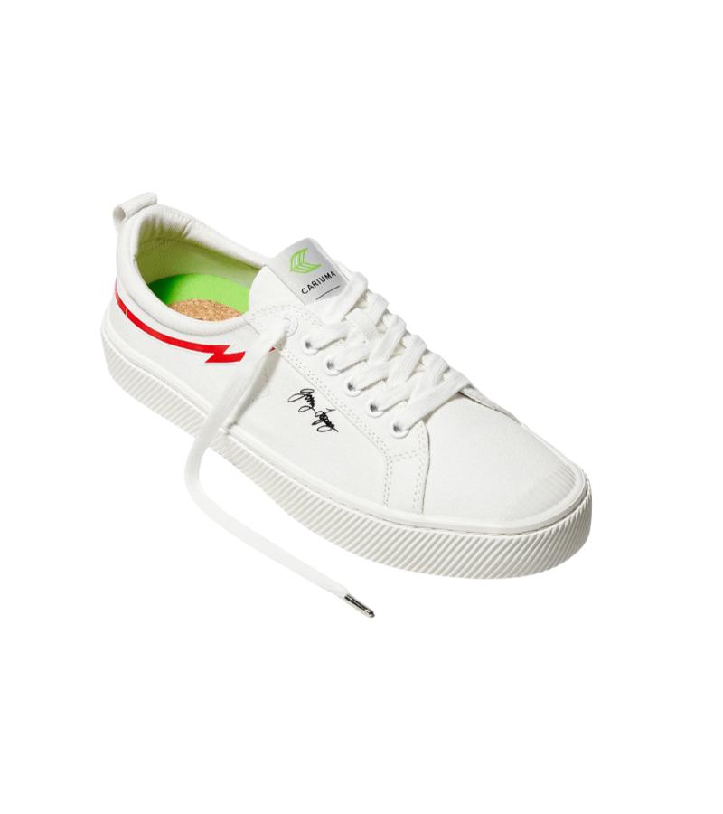 GERRY LOPEZ OCA Low Off-White Canvas Sneaker