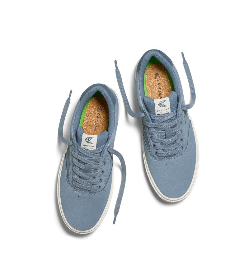 NAIOCA Mirage Blue Suede Orion Blue Logo Sneaker