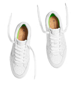 VALLELY White Leather Ice Logo Sneaker