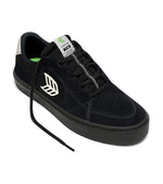 T20 PRO All Black Suede and Mesh Ivory Logo Sneaker