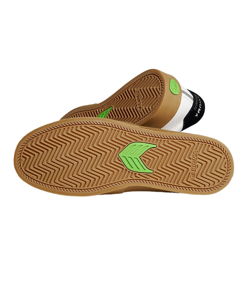 NAIOCA PRO Gum Vintage White Suede Off-White Canvas Black Logo Sneaker