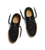 VALLELY PRO Gum Black Suede and Cordura Ash Grey Logo Sneaker