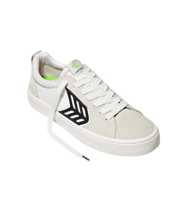 CATIBA PRO Low Off-White Canvas Vintage White Suede Black Logo Sneaker