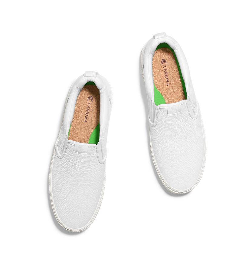 SLIP-ON White Premium Leather Sneaker