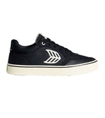 VALLELY PRO Black Suede and Cordura Ivory Logo Sneaker