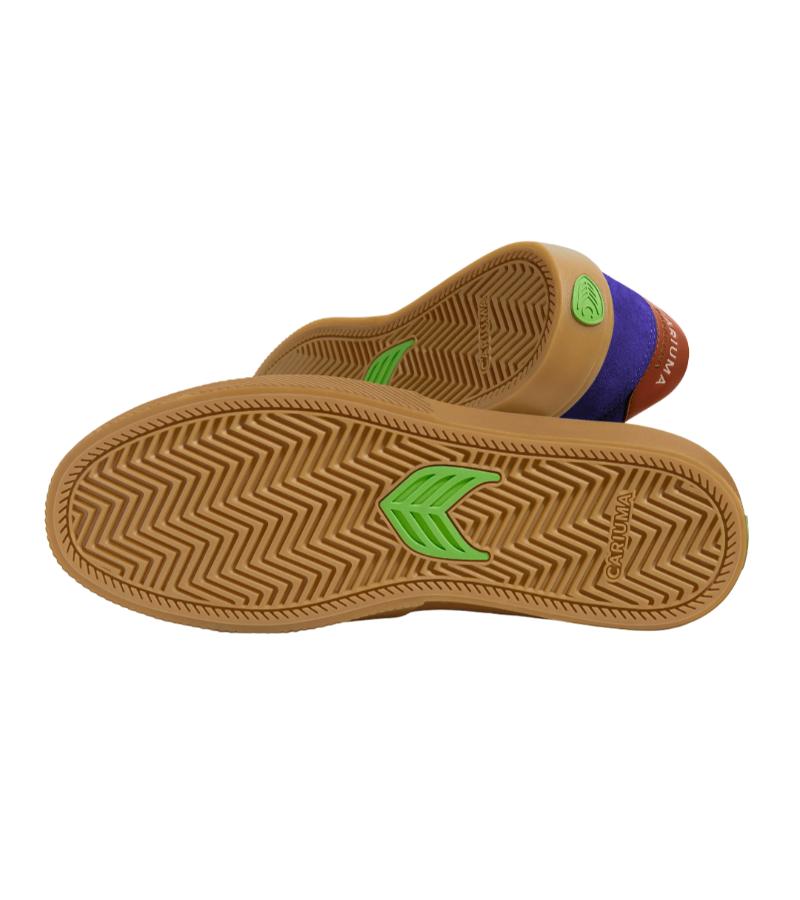 NAIOCA Gum Liberty Purple Suede Off-White Logo Orange Sneaker