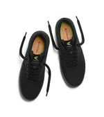 NAIOCA All Black Canvas Ash Grey Logo Sneaker