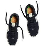 VALLELY PRO Black Suede and Cordura Ivory Logo Sneaker