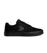 NAIOCA PRO All Black Suede and Canvas Ash Grey Logo Sneaker