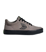 VALLELY PRO Charcoal Grey Suede and Cordura Black Logo Sneaker