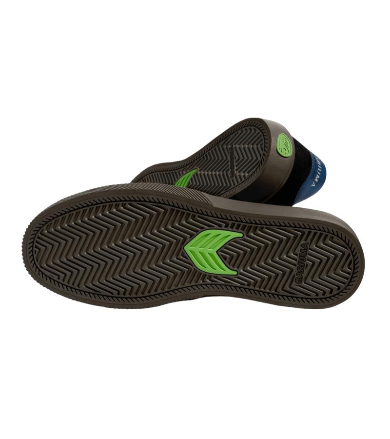 NAIOCA Black Suede Off-White Logo Shadow Blue Sneaker